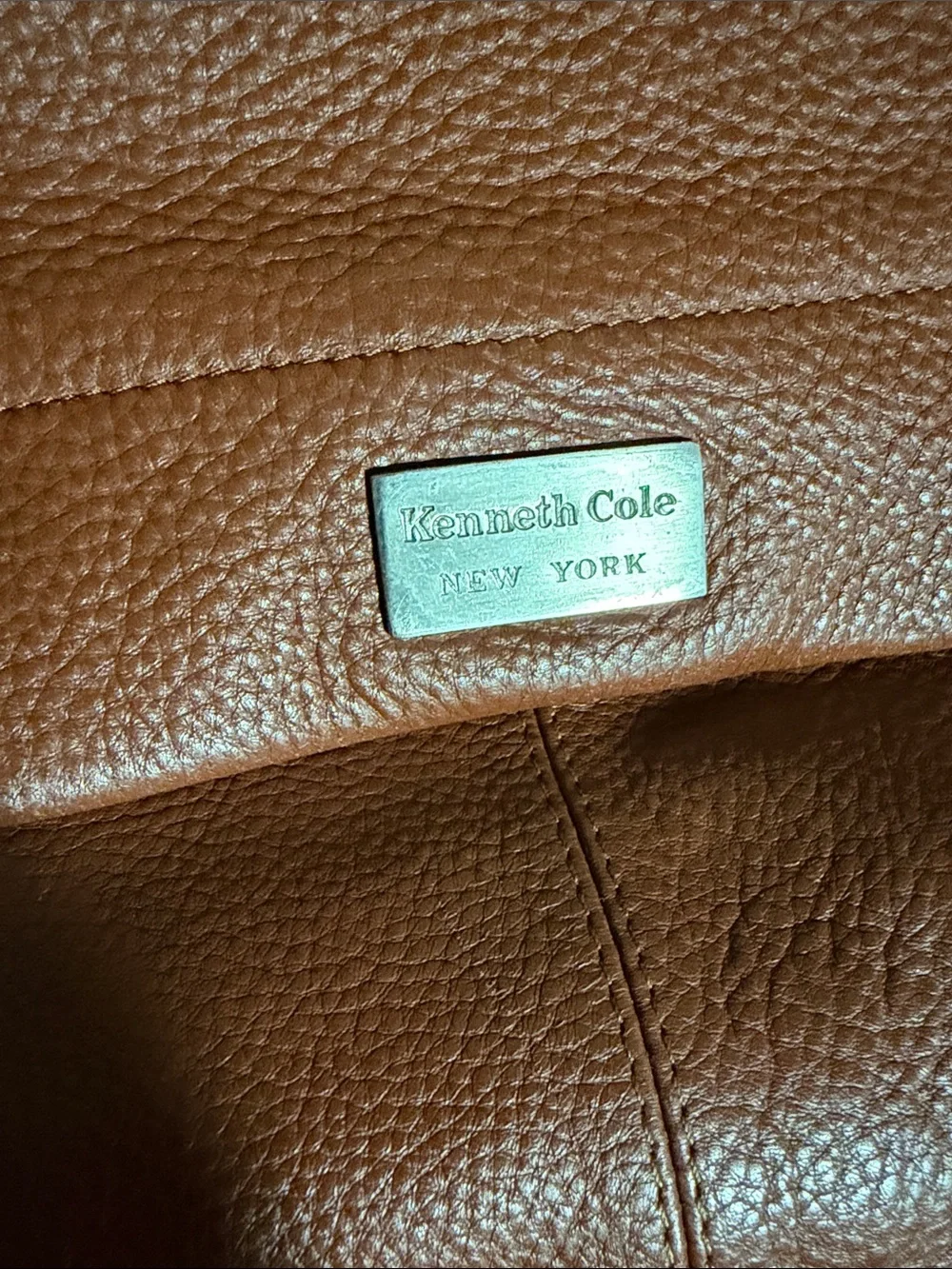 Keneth Cole New York brown Flap button bag Leather bag crossbody bag